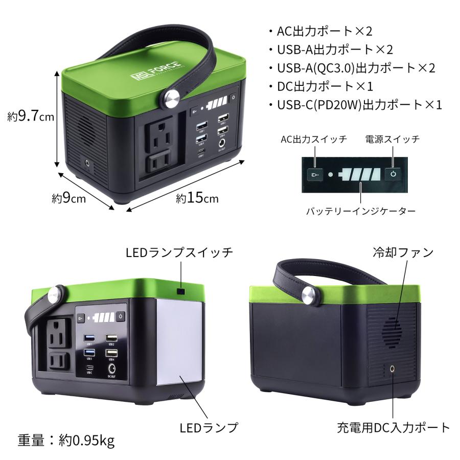 MSL FORCE ポータブル電源 88Wh 24000mAh 80W QC3.0 PD20W AC MSL FORCE ポータブル電源 88Wh 24000mAh 80W QC3.0 PD20W AC