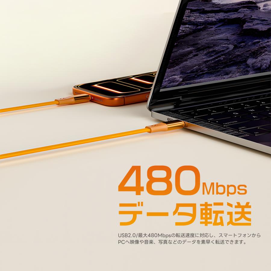 【最大600円OFF限定クーポン】適格請求書発行可 USB-C マグネットケーブル 240W 超高速充電 1m 自動収納 ナイロン編み PD対応 480Mbps データ転送 RB003送料無料 | MSL FORCE | 05