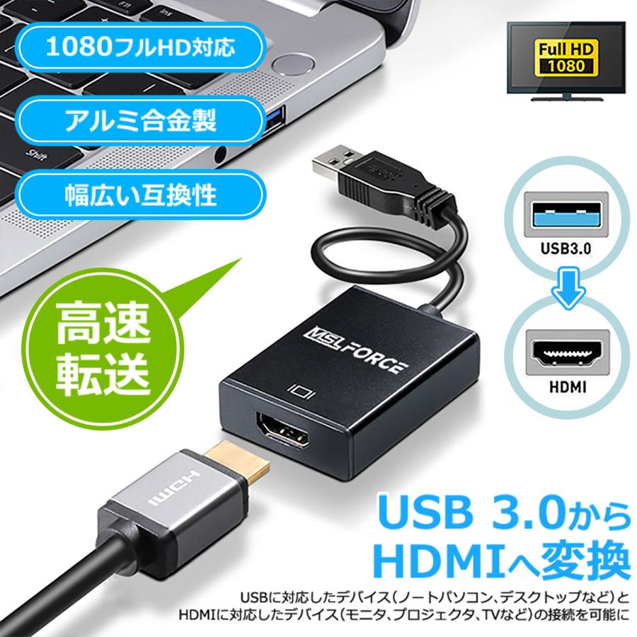 USB 3.0 to HDMI変換アダプタ HD 1080P HDMI ケーブルの複数のモニター