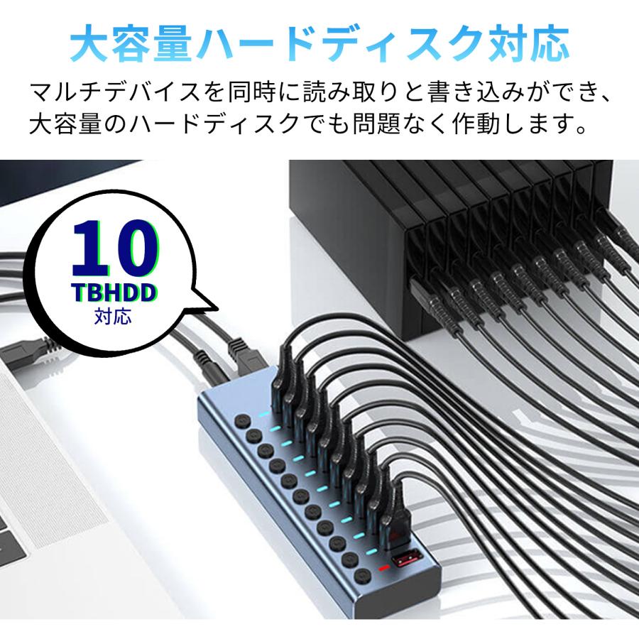 USB3.0ハブ 5ポート 8ポート 11ポート 工業用グレードHUB 12V/4A 高速 3.0 データ 適格請求書発行可 u311 送料無料 | MSL FORCE | 04