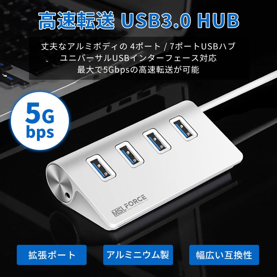 MSL FORCE USB3.0 ハブ USB C/A Type-C/A 5Gbps 4ポート バス MSL FORCE USB3.0 ハブ USB C/A Type-C/A 5Gbps 4ポート バス