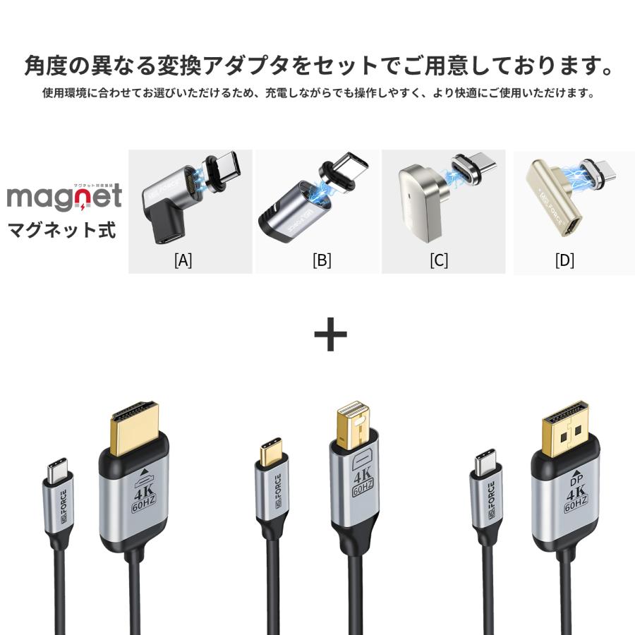 【最大600円引き】USB-C(オス) to Mini DisplayPort/DP/HDMI(オス) 変換アダプタ 4K@60Hz 抜き差し 滑り止め iphone16/17シリーズ対応 送料無料 | MSL FORCE | 07