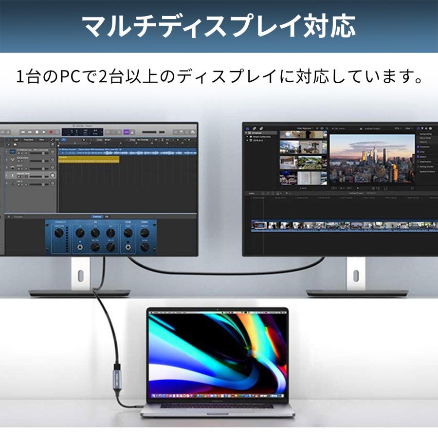 【最大600円OFF限定クーポン】USB-C（オス）to DisplayPort（メス）変換ケーブル 4K60hz Type-C DP 変換 アダプタ  iphone15/16シリーズ対応 uc0109 送料無料 | MSL FORCE | 03