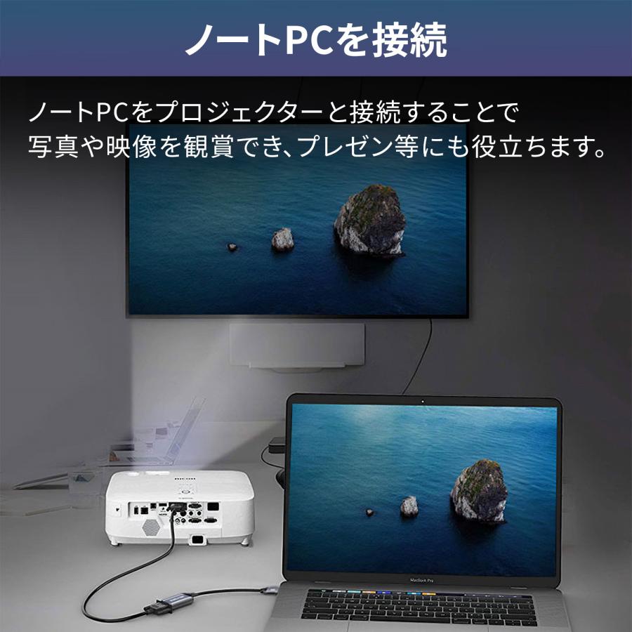 【最大600円OFF限定クーポン】Type-C（オス） to VGA (メス)変換アダプタ Type-C  抜き差し滑り止め iphone15/16シリーズ対応 uc0110 送料無料 | MSL FORCE | 07
