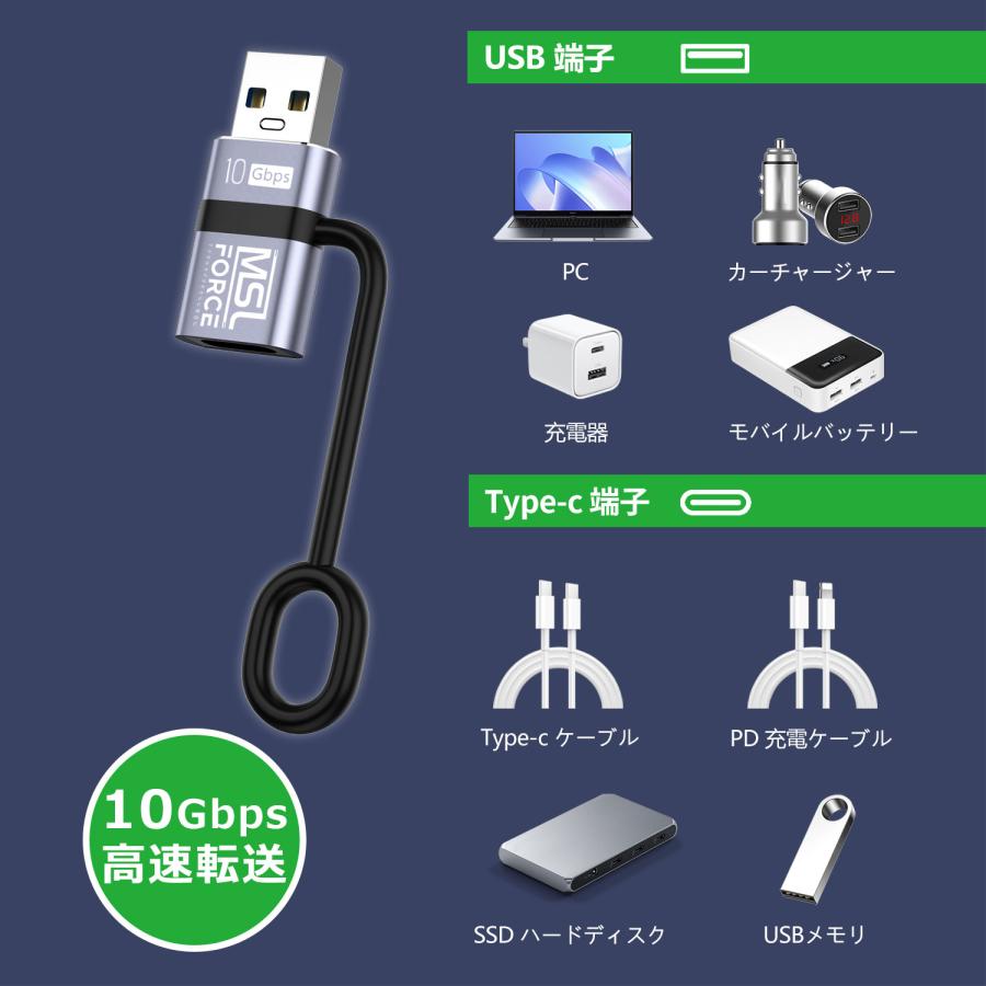 【２個目半額/最大600円OFF限定クーポン】Type-C USB-A 変換アダプタ 3A高速充電 イヤホン対応 レベルアップ最新版 iPhone16/15/14/13/12対応 uc0112 送料無料 | MSL FORCE | 05