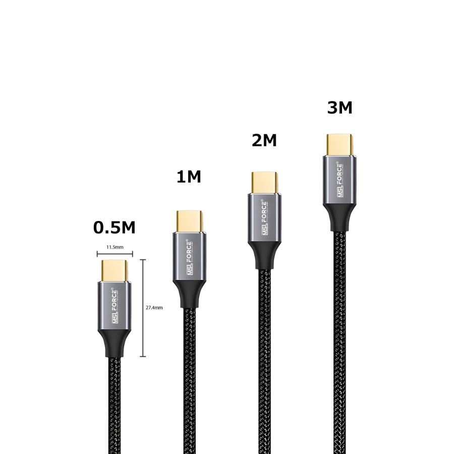 【最大600円OFF限定クーポン】USB-c 延長ケーブル 0.5m 1m 2m 3m USB3.1 Gen2(10Gbps)高速データ転送 滑り止め iphone15/16シリーズ対応 uc0122f 送料無料 | MSL FORCE | 06