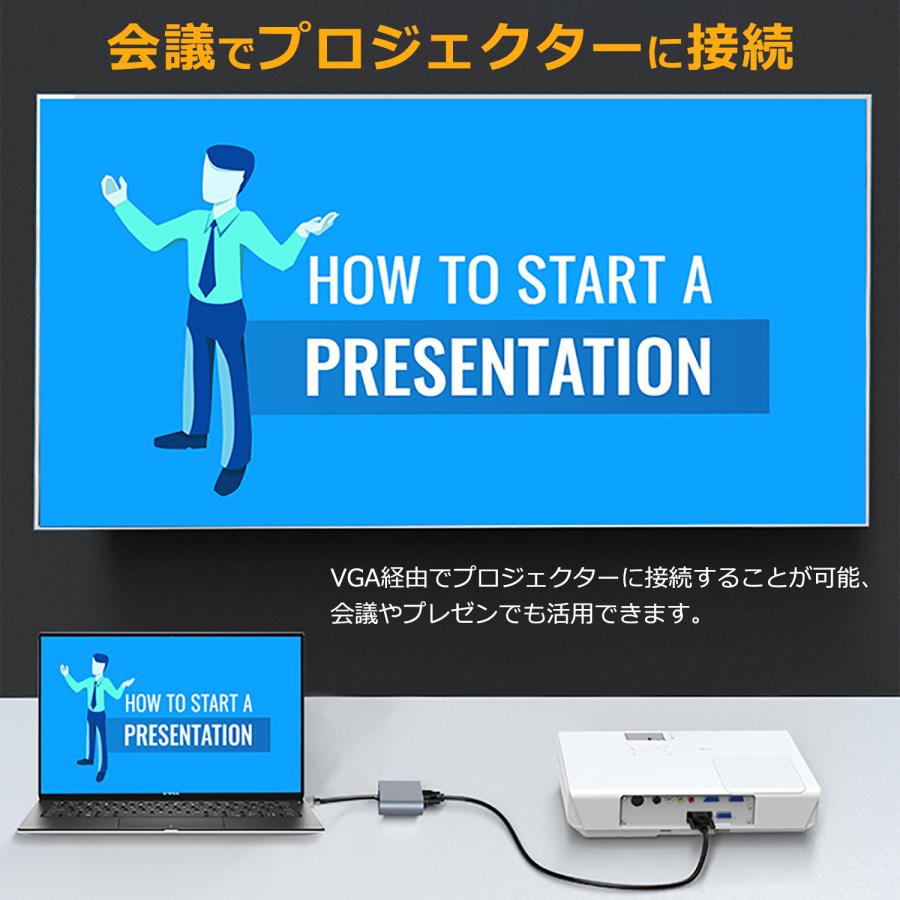 【最大600円OFF限定クーポン】USB-C Type-c to HDMI＆VGAハブ  2-in-1/4-in-1   変換アダプタ MacBook Proなど対応 iphone15/16シリーズ対応  uc0701 送料無料 | MSL FORCE | 04