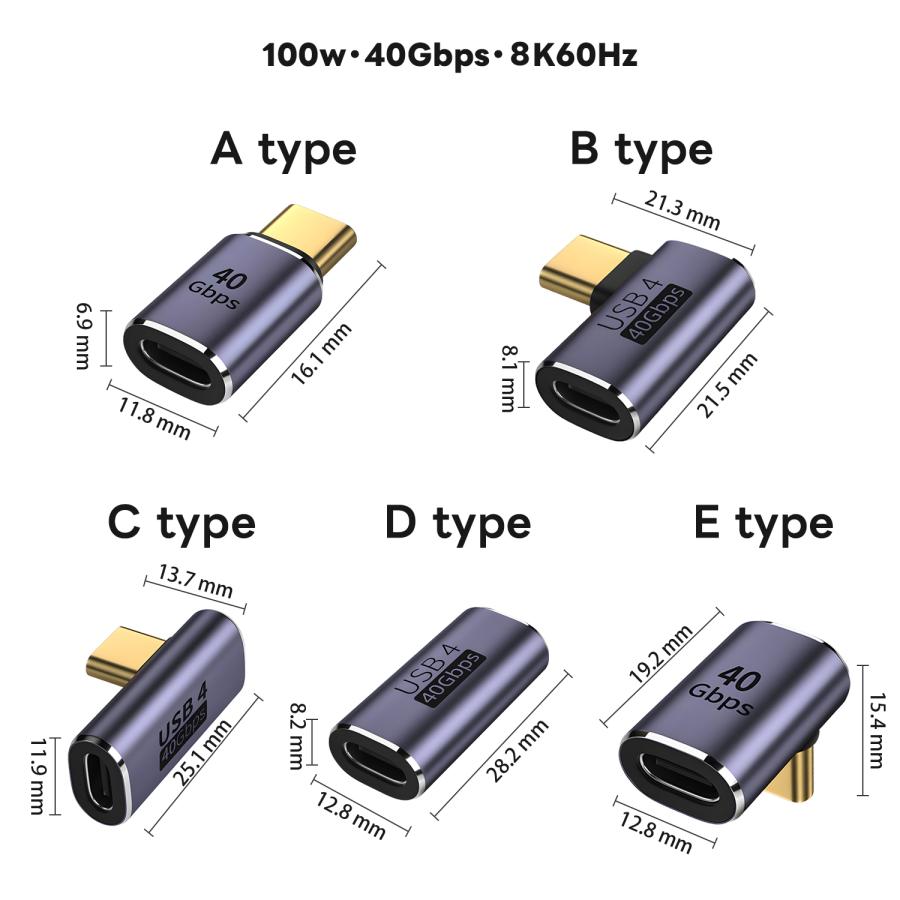 【最大600円引き】USB-C L字アダプター 80Gbps 40Gbps高速転送 PD100/140W/240W急速充電 8K@60Hz映像出力 USB4/Thunderbolt対応 90度L型 断線防止 スマホ対応 | MSL FORCE | 14