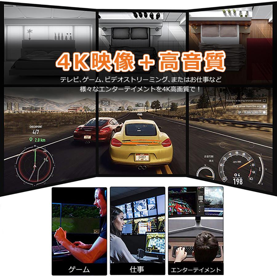 Displayport ケーブル 4K/60Hz Display Portケーブル 1.8m HDTV  uc18 送料無料 | MSL FORCE | 04