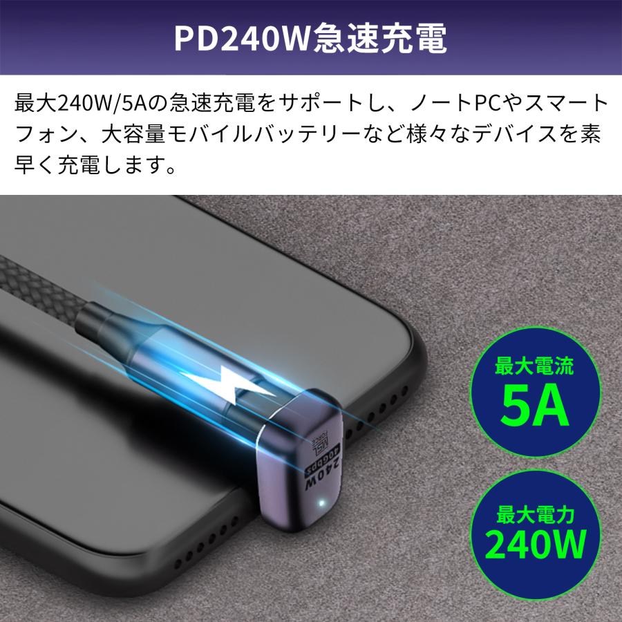 【２個目半額/最大600円OFF限定クーポン】USB-C to USB-C変換アダプタ 40Gbps高速データ転送、PD240W急速充電、8K@60Hzの高画質映像出力 送料無料 | MSL FORCE | 02