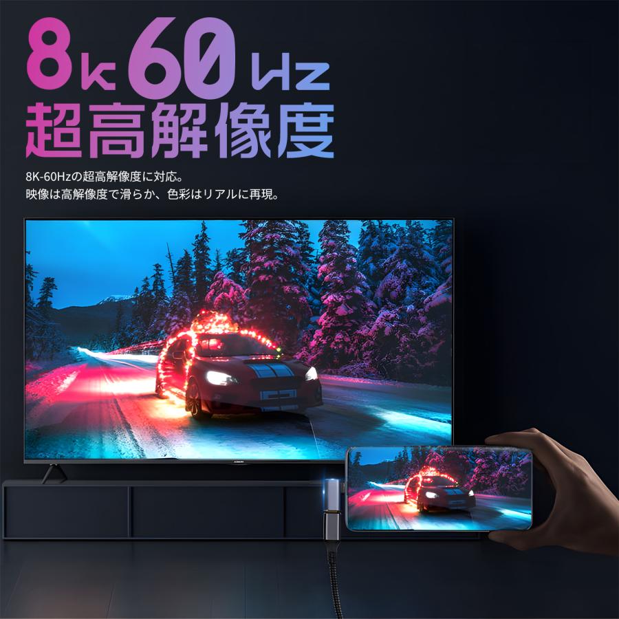【500円から】USB-C to USB-C変換アダプタ 40Gbps高速データ転送、PD240W急速充電、8K@60Hzの高画質映像出力 送料無料 | MSL FORCE | 02