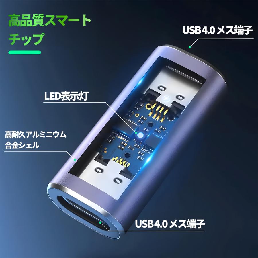 【500円から】USB-C to USB-C変換アダプタ 40Gbps高速データ転送、PD240W急速充電、8K@60Hzの高画質映像出力 送料無料 | MSL FORCE | 06