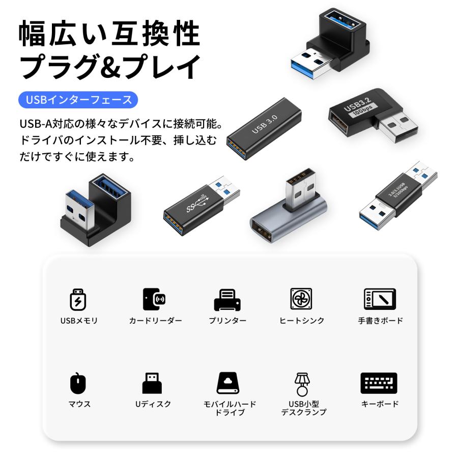 MSL FORCE 【500〜 750円】 USB-Aオス to USB-Aメス USB3.2 変換