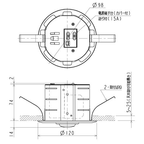 三菱電機 EL-DB11111B LED非常用照明器具 埋込形 φ100 低天井・小空間用 (〜3m) 昼白色 自己点検機能付 30分間定格形 ミニハロゲン9形器具相当 『ELDB11111B』｜msm｜04