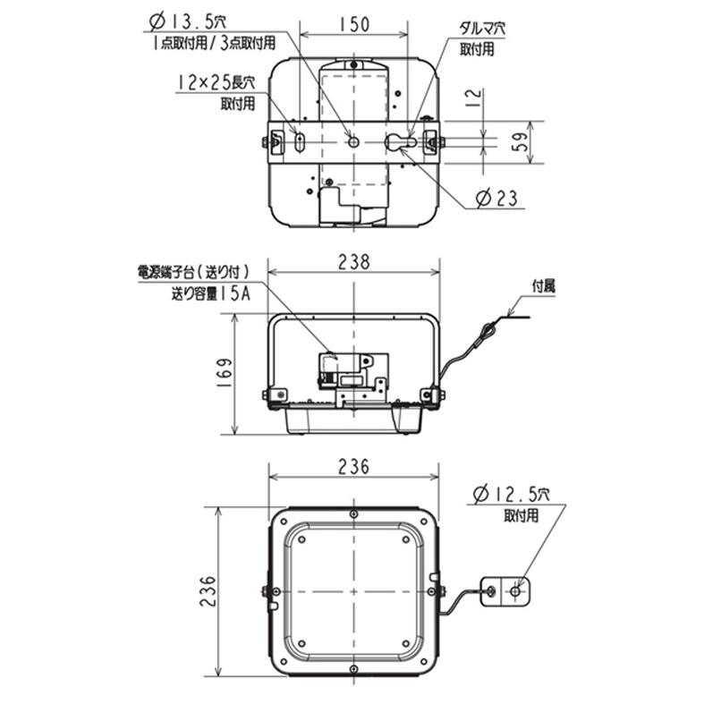 三菱 EL-GT10113N/W AHTN LED高天井用ベースライト RGモデル クラス1000 水銀ランプ250形相当 昼白色 Ra75 乳白カバー 広角配光 一般形 電源一体型｜msm｜05