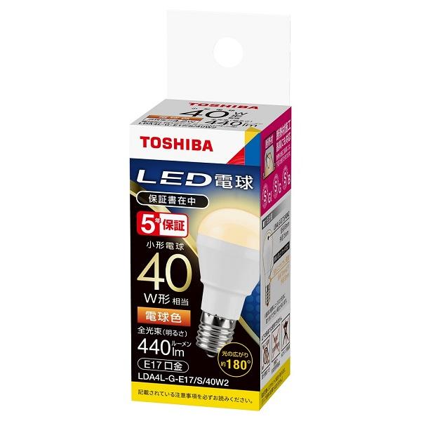 東芝 Lda4l G E17 S 40w2 Led電球 ミニクリプトン形 電球色 440lm 小形電球40w形相当 配光角180 E17口金 断熱材施工器具対応 Lda4lge17s40w2 Lda4lge17s40w2 エムズライト 通販 Yahoo ショッピング