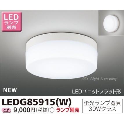 東芝 LEDG85915(W) LED屋外小形シーリング 防雨形 蛍光灯30W相当 ランプ別売 『LEDG85915W』｜msm