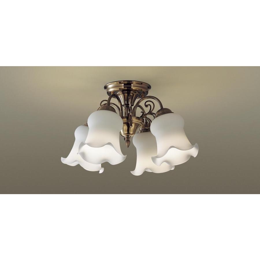 パナソニック LGB57418K 吊下型 LED 電球色 シャンデリア Uライト方式 白熱電球60形4灯器具相当 〜6畳 ランプ付(同梱)