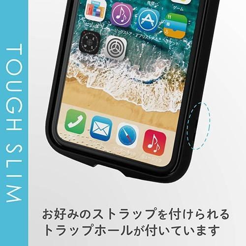 エレコム PM-A18CTSLFCBK iPhone XR ケース 耐衝撃×フレーム TOUGH SLIM LITE 背面クリアタイプ ブラック｜msmart｜04