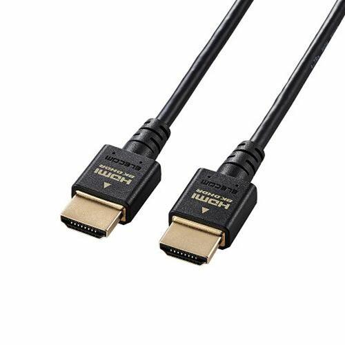 エレコム ELECOM HDMI ケーブル HDMI2.1 ウルトラハイスピード スリム 8K4K対応 1.5m ブラック DH-HD21ES15BK｜msmart