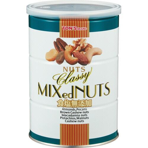 東洋ナッツ食品 食塩無添加 クラッシーミックスナッツ缶 360g 1缶｜msmart