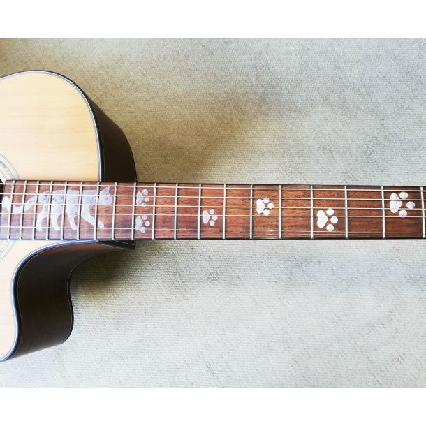 インレイ ステッカー　ギター フレットシール フィンガーボード 楽器 反射シール   猫足 生命の樹 二枚セット  指板 ステッカー |  | 03