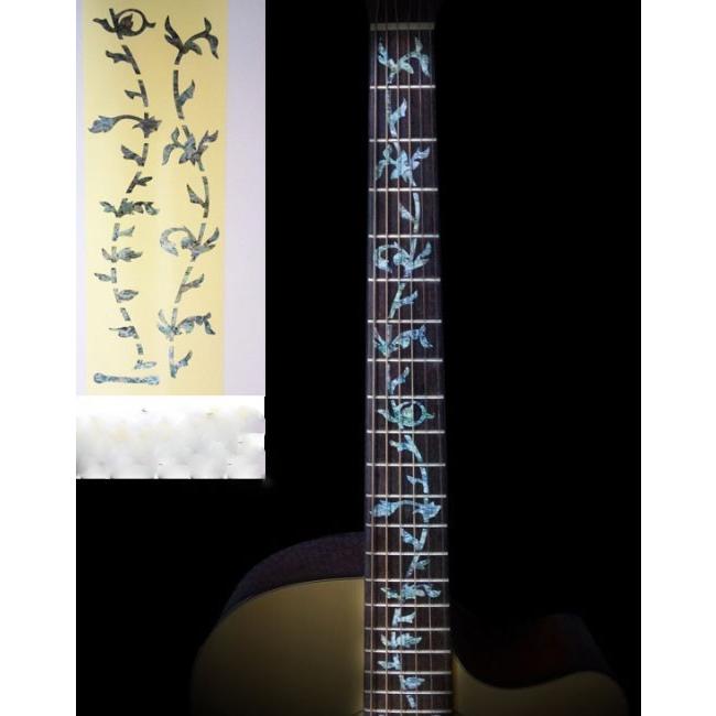 インレイ ステッカー　ギター フレットシール フィンガーボード 楽器 反射シール   猫足 生命の樹 二枚セット  指板 ステッカー |  | 04