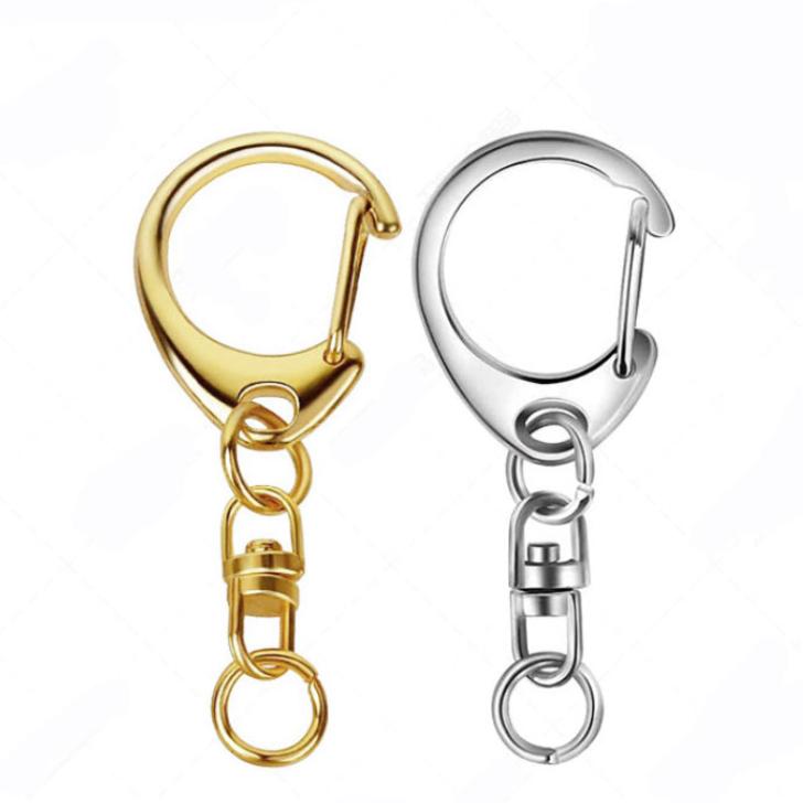 キーホルダー金具50個セット ストラップ キーリング ナスカン 回転