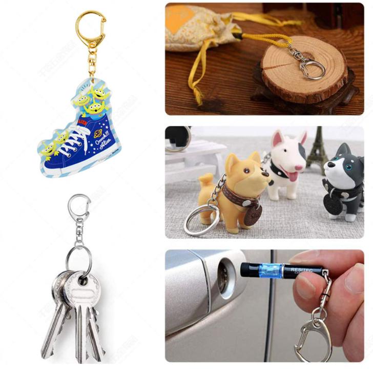 キーホルダー金具50個セット ストラップ キーリング ナスカン 回転