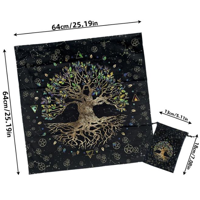 タロットクロス&ポーチセット タロットマット 大判 64cm*64cm : エムズ