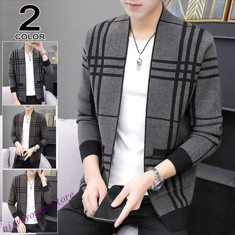 予約中 トップス カーディガン メンズ ニットジャケット コーデ 薄手 カーディガンメンズニットジャケットチェック柄ニットカーディガン アウターニット春秋薄手セールコート22冬 Www Threeriversofs Com