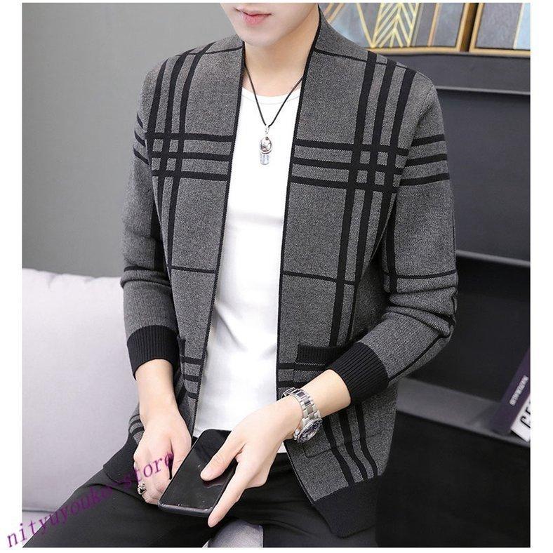 トップス カーディガン メンズ ニットジャケット コーデ 薄手 カーディガンメンズニットジャケットチェック柄ニットカーディガンアウターニット春秋薄手セールコート22冬 Www Threeriversofs Com