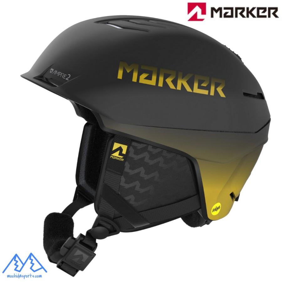 MARKER PHOENIX2 ヘルメット 黒/黄 MARKER（マーカー） スキー ヘルメット アンパイヤ2 ミップス イエロー