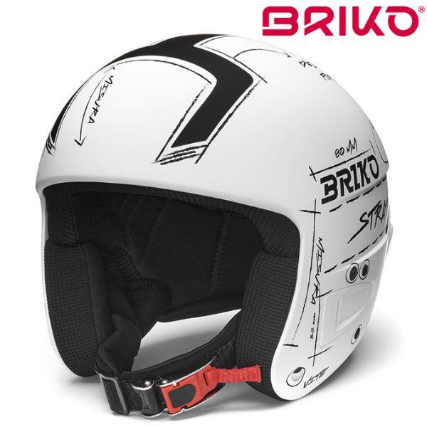 ブリコ レーシング ヘルメット ボルケーノ グラフィック マットホワイト BRIKO VULCANO FIS 6.8 GRAPHIK A05  22111QW-A05 | BRIKO