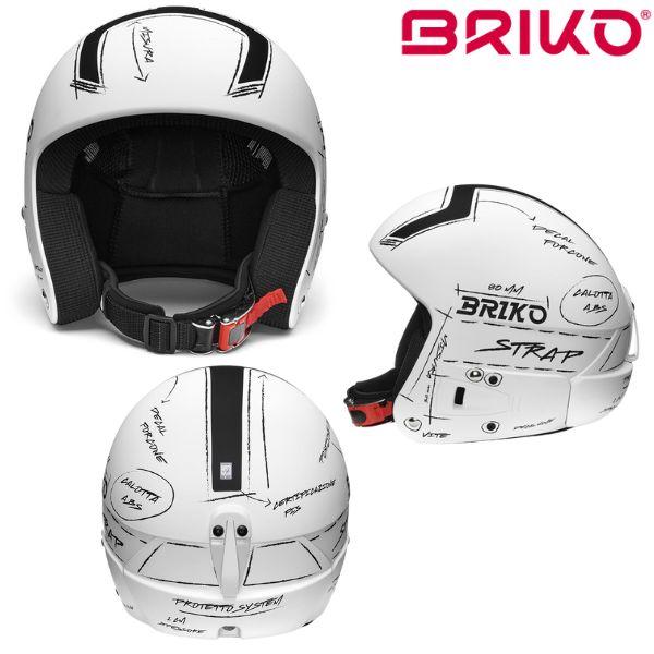 ブリコ レーシング ヘルメット ボルケーノ グラフィック マットホワイト BRIKO VULCANO FIS 6.8 GRAPHIK A05  22111QW-A05 | BRIKO | 01