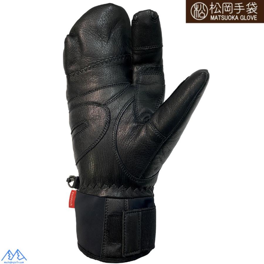 松岡手袋 マツオカ 3本指 スキーグローブ エルゴグリップ ブラック やぎ革 Sports Ride BK ERGOGRIP 26ESK 2131 BK |  | 01