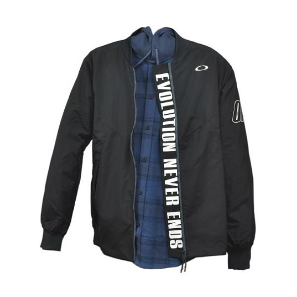 オークリー アウター ジャケット ウインドブレーカー ウィンド ウォーム ジャケット ブラック OAKLEY ENHANCE WIND WARM MIL JACKET 412819-02E | OAKLEY | 01