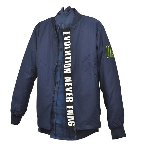 オークリー アウター ジャケット ウインドブレーカー ウィンド ウォーム ジャケット ネイビー OAKLEY ENHANCE WIND WARM MIL JACKET 412819-6FB | OAKLEY | 01