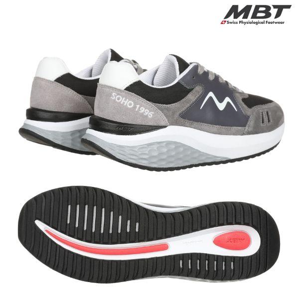 MBT メンズ 機能性 ウォーキング シューズ ブラック/グレー エムビー