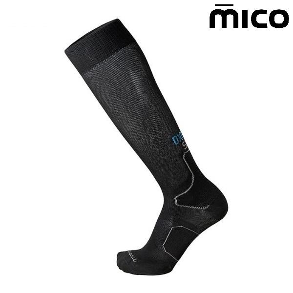 ミコ 薄手 コンプレッション スキーソックス ブラック  MICO 159 OXI-JET SKI EXTRA LIGHT  mico159black | REXXAM