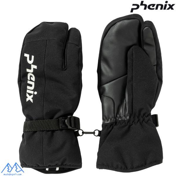 【新品未使用】phenix フェニックス XL ブラック 三本指 スノーグローブ フェニックス（スポーツ） フェニックス 3本指 スキーグローブ