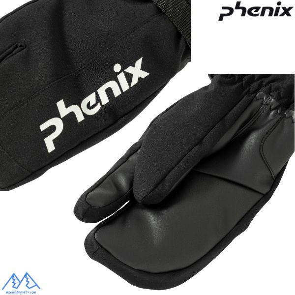 【新品未使用】phenix フェニックス XL ブラック 三本指 スノーグローブ フェニックス（スポーツ） フェニックス 3本指 スキーグローブ