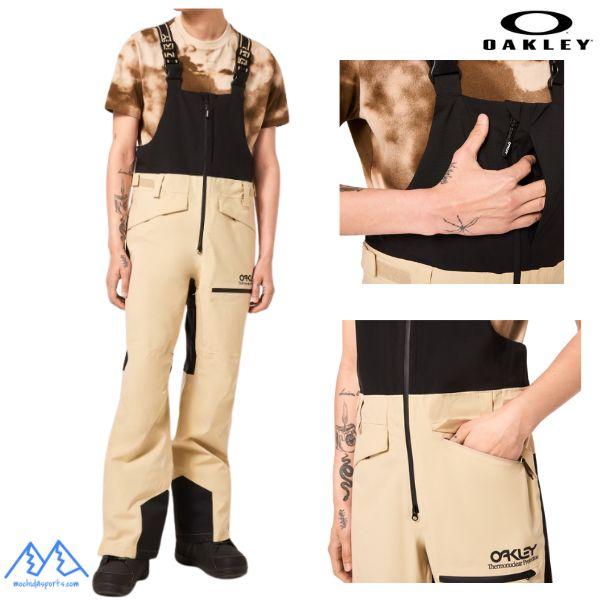 オークリー スキーパンツ シェルパンツ ブラック ベージュ OAKLEY TNP Shell BIB HUMUS FOA400939 31R | OAKLEY | 03
