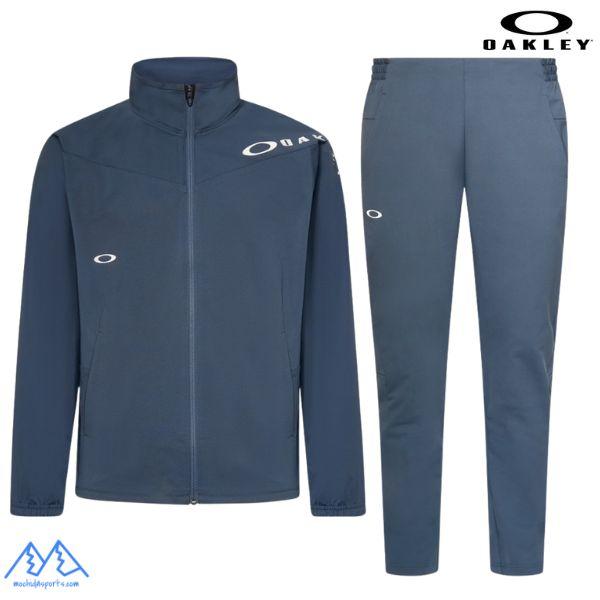 オークリー トレーニング ウェア 上下セット 吸汗速乾 ジャケット パンツ ジャージ ブルーグレー OAKLEY ENHANCE TECH JERSEY JACKET / PANTS 15.0 DARK SLATE | OAKLEY