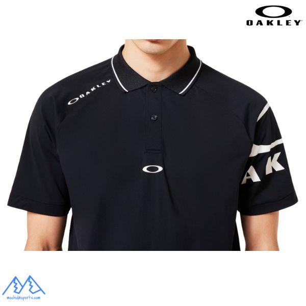 OAKLEY オークリー 半袖 ポロシャツ ブラック 吸汗速乾 伸縮 形状安定
