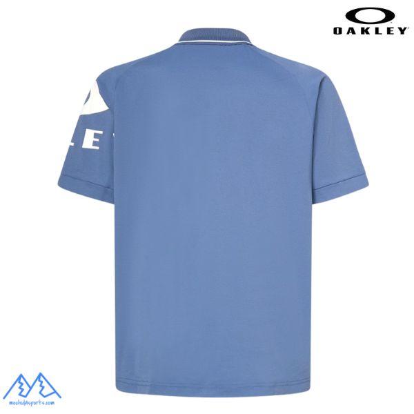 OAKLEY オークリー 半袖 ポロシャツ ブルー 吸汗速乾 伸縮 形状安定