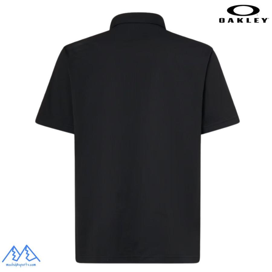 オークリー 半袖 ポロシャツ シアサッカー ブラック 吸汗速乾 伸縮 形状安定 軽量 OAKLEY O-Sync Pack Polo Seersucker 1.0 BLACKOUT FOA407567 02E | OAKLEY | 01