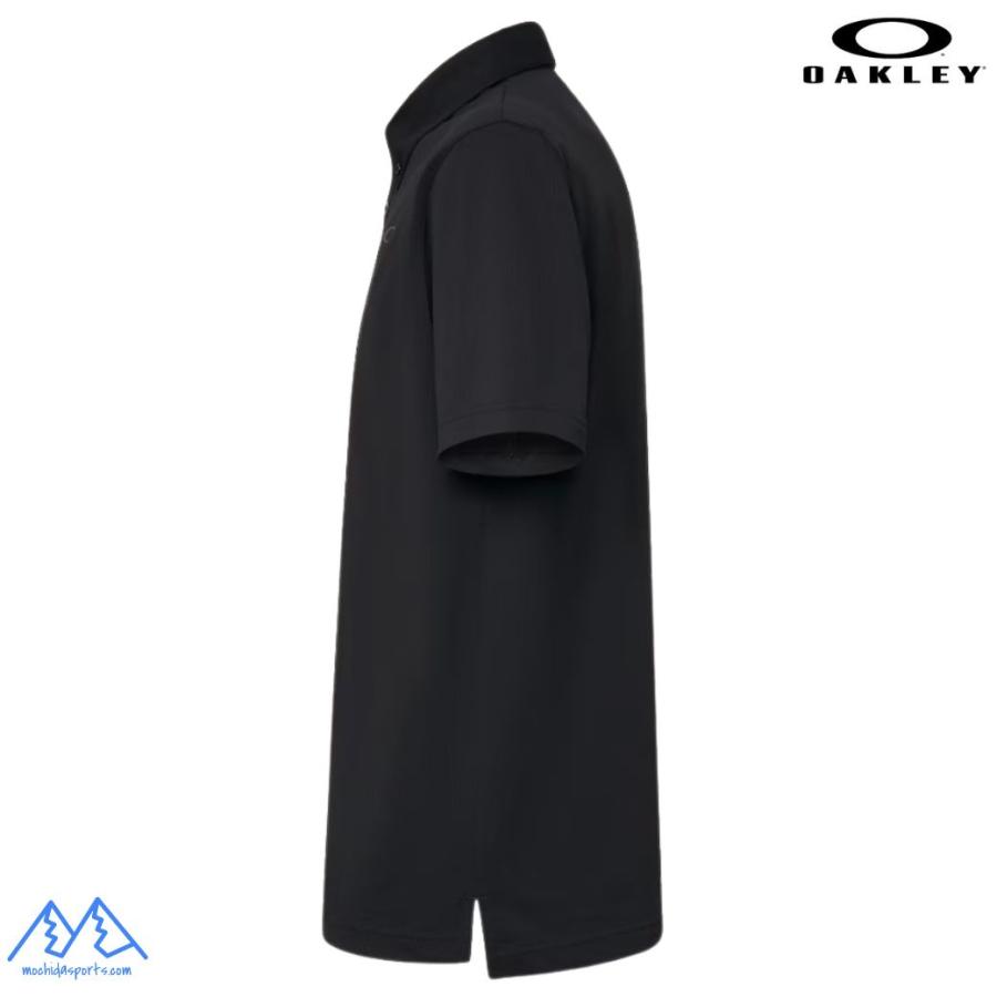 オークリー 半袖 ポロシャツ シアサッカー ブラック 吸汗速乾 伸縮 形状安定 軽量 OAKLEY O-Sync Pack Polo Seersucker 1.0 BLACKOUT FOA407567 02E | OAKLEY | 02