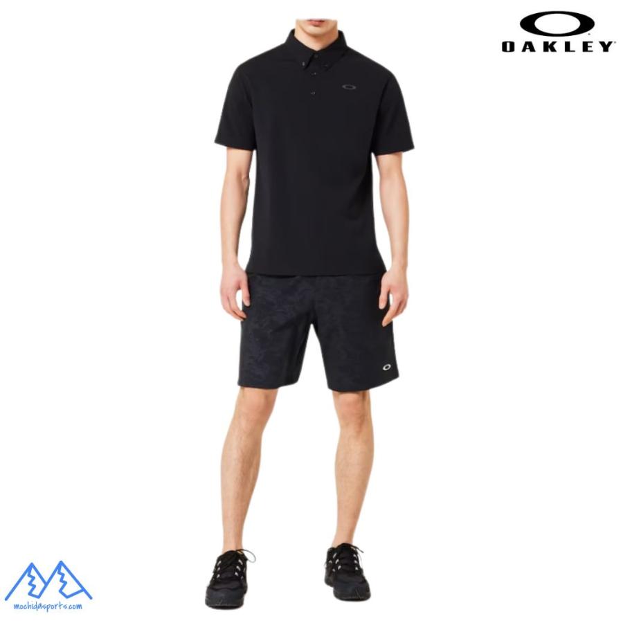 オークリー 半袖 ポロシャツ シアサッカー ブラック 吸汗速乾 伸縮 形状安定 軽量 OAKLEY O-Sync Pack Polo Seersucker 1.0 BLACKOUT FOA407567 02E | OAKLEY | 04