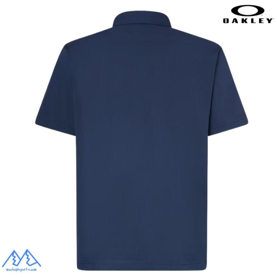 オークリー 半袖 ポロシャツ シアサッカー ネイビー 吸汗速乾 伸縮 形状安定 軽量 OAKLEY O-Sync Pack Polo Seersucker 1.0 FATHOM FOA407567 6AC | OAKLEY | 01